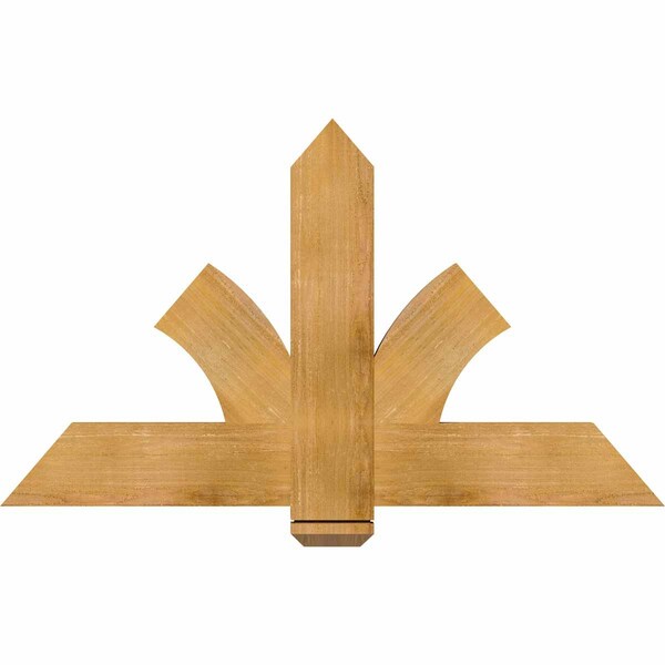 Ekena Millwork Redmond Rough Sawn Timber Gable Bracket, Western Red Cedar, 48"W x 28"H x 2"D x 6"F, 14/12 Pitch GBW048X28X0206RED00RWR - main